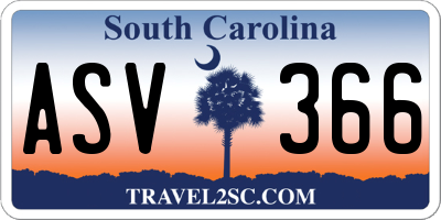 SC license plate ASV366