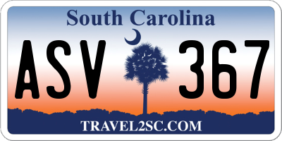 SC license plate ASV367