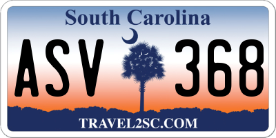 SC license plate ASV368