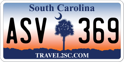 SC license plate ASV369