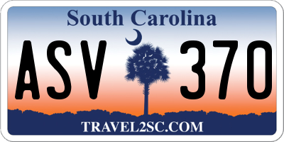 SC license plate ASV370