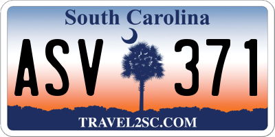 SC license plate ASV371