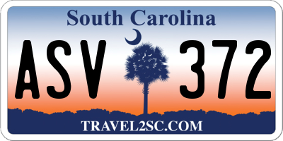 SC license plate ASV372