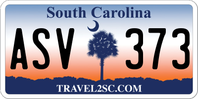 SC license plate ASV373