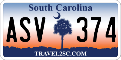 SC license plate ASV374