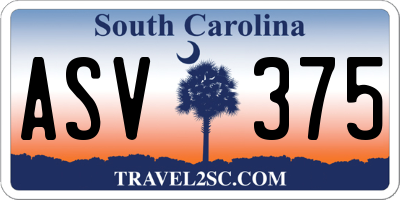 SC license plate ASV375