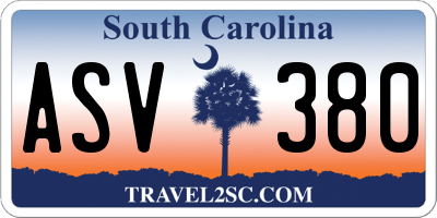 SC license plate ASV380