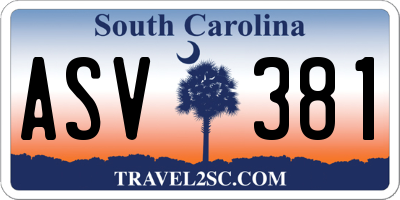 SC license plate ASV381