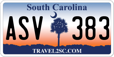 SC license plate ASV383