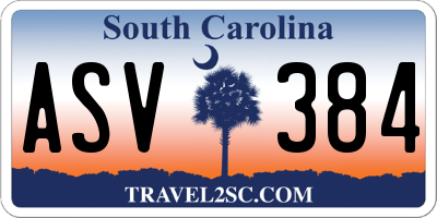 SC license plate ASV384