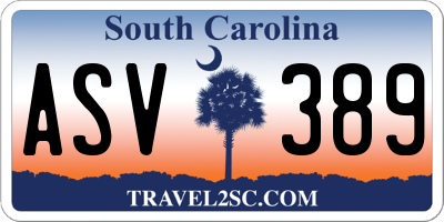 SC license plate ASV389
