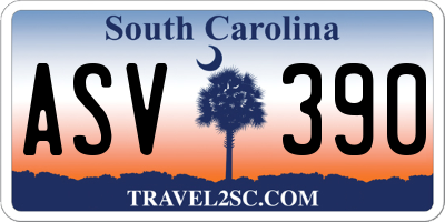 SC license plate ASV390