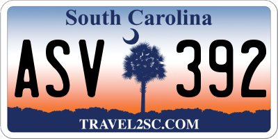 SC license plate ASV392