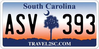 SC license plate ASV393