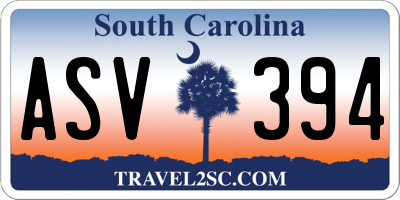 SC license plate ASV394