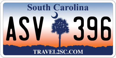 SC license plate ASV396