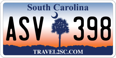 SC license plate ASV398