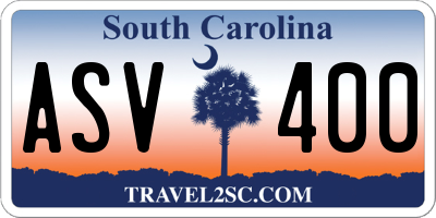SC license plate ASV400