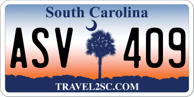 SC license plate ASV409