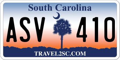 SC license plate ASV410