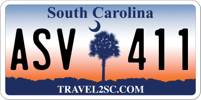 SC license plate ASV411