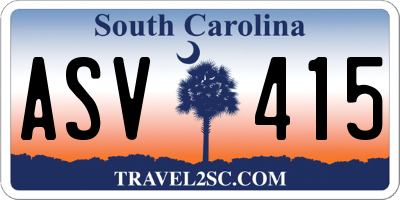 SC license plate ASV415