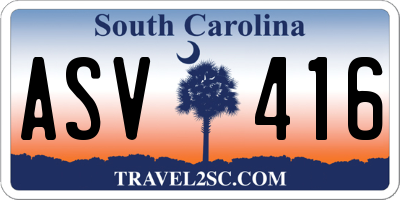 SC license plate ASV416