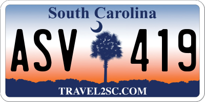 SC license plate ASV419
