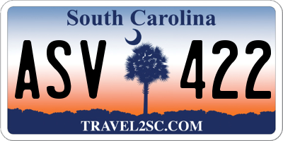 SC license plate ASV422