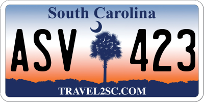 SC license plate ASV423