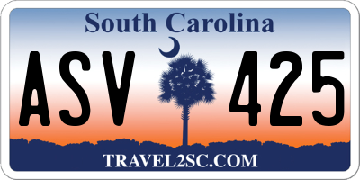 SC license plate ASV425