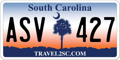 SC license plate ASV427