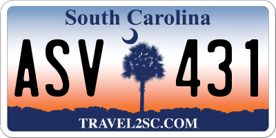 SC license plate ASV431