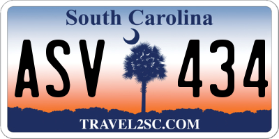 SC license plate ASV434