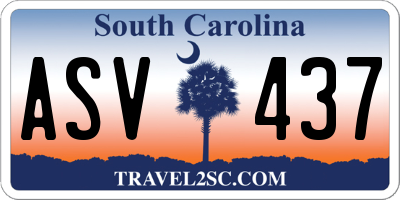 SC license plate ASV437