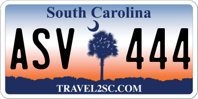 SC license plate ASV444
