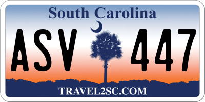 SC license plate ASV447