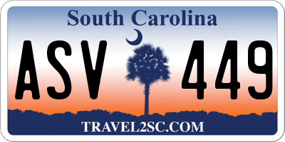 SC license plate ASV449