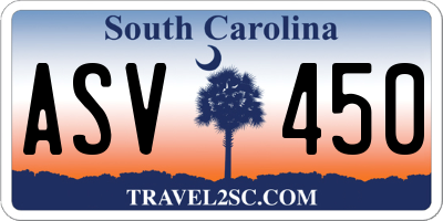 SC license plate ASV450