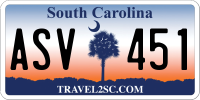 SC license plate ASV451