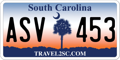 SC license plate ASV453