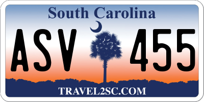 SC license plate ASV455