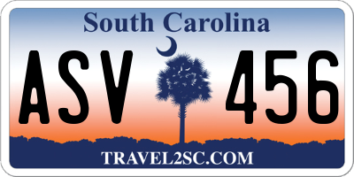 SC license plate ASV456