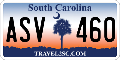 SC license plate ASV460