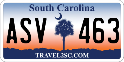 SC license plate ASV463