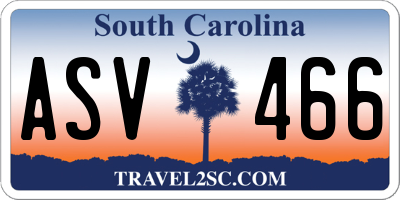 SC license plate ASV466