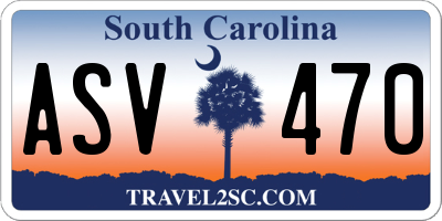 SC license plate ASV470
