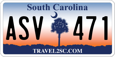 SC license plate ASV471