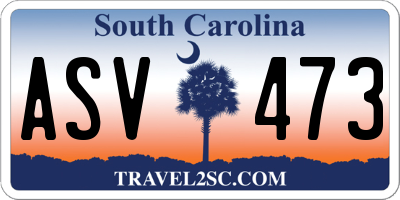SC license plate ASV473