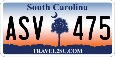 SC license plate ASV475
